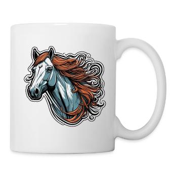 Pony / Horse / Animal / Riding / Mane - Mug - white - Right