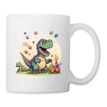 Cool Colorful Dinosaur Motif - T-Rex - Mug - white - Right
