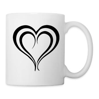 Herz, Liebe, Valentinstag, symbol - Tasse - Weiß - Rechts