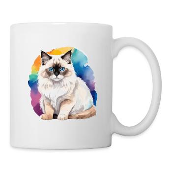 Birmakatze Wasserfarben - Tasse - Weiß - Rechts