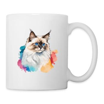 Birmakatze Wasserfarben - Tasse - Weiß - Rechts