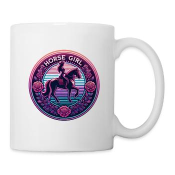 Fille de cheval - Mug blanc - blanc - Droite