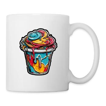 Eiscreme / Sorbet / Gelato / Sommer / Sonne - Tasse - Weiß - Rechts