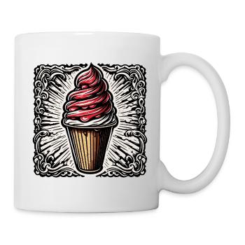 Eiscreme / Sorbet / Gelato / Sommer / Sonne - Tasse - Weiß - Rechts