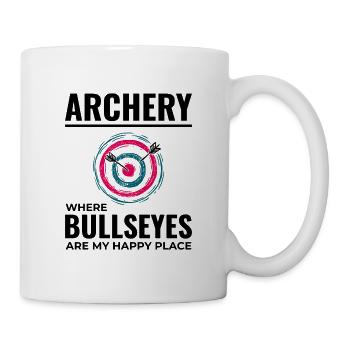 Bogenschießen Ziele Bogenschütze Bullseye Schießsport - Tasse - Weiß - Rechts