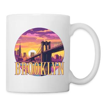 Brooklyn Brücke Bridge Manhattan Skyline New York - Tasse - Weiß - Rechts