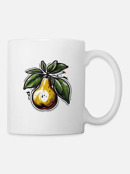 Lebensmittel / Obst / Markt / Vitamine / Design - Tasse - Weiß