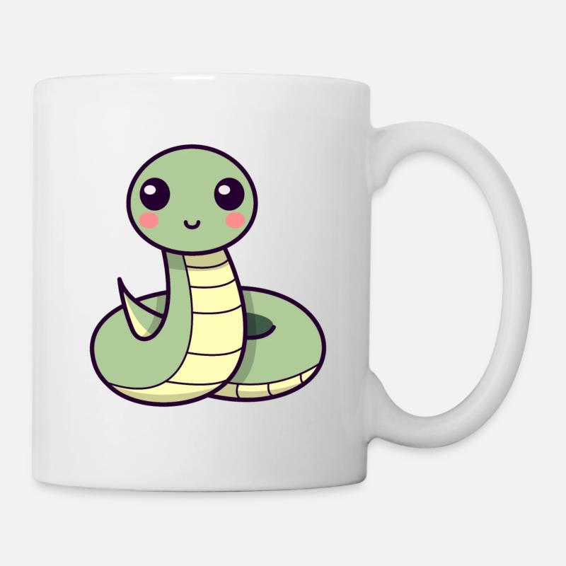 Schlange - Tasse - Weiß