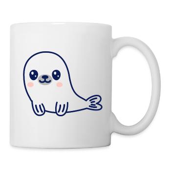 Robbe - Tasse - Weiß - Rechts