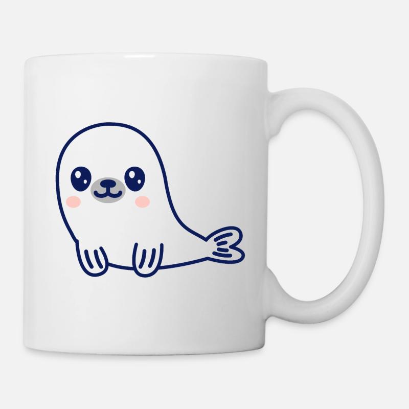 Robbe - Tasse - Weiß