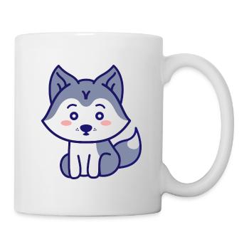 Wolf - Tasse - Weiß - Rechts