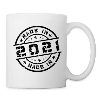 Année de naissance Anniversaire Né(e) en - Fabriqué en 2021 - Mug blanc - blanc - Droite