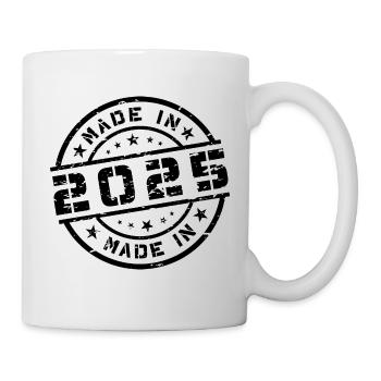 Geburtsjahr Geburtstag Born In - Made in 2025 - Tasse - Weiß - Rechts