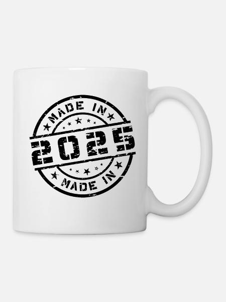Geburtsjahr Geburtstag Born In - Made in 2025 - Tasse - Weiß