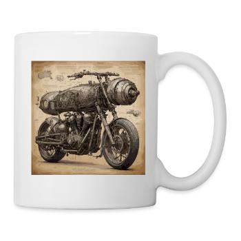 Plan / Sépia / Vintage / Rétro / Moto - Mug blanc - blanc - Droite