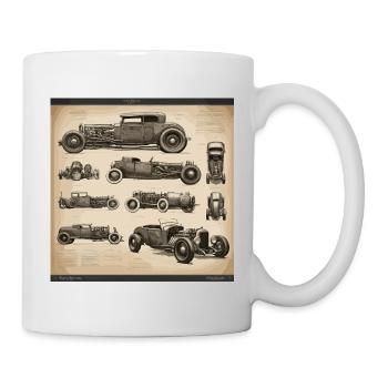 Blueprint / Sepia / Vintage / Retro / Old Timer - Mug - white - Right