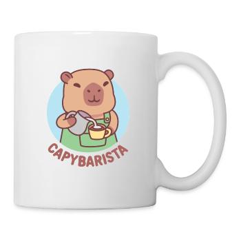 Mignon Capybara Barista Et Café Drôle Jeu De Mots - Mug blanc - blanc - Droite