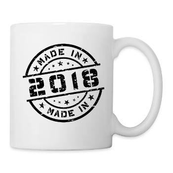 Année de naissance Anniversaire Né(e) - Fabriqué en 2018 - Mug blanc - blanc - Droite