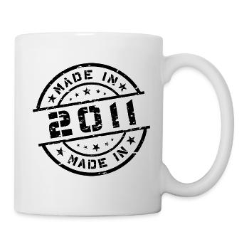Année de naissance Né(e) - Fabriqué en 2011 - Mug blanc - blanc - Droite