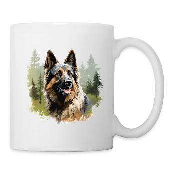 German Shepherd Dog in the Forest - Mug - white - Right