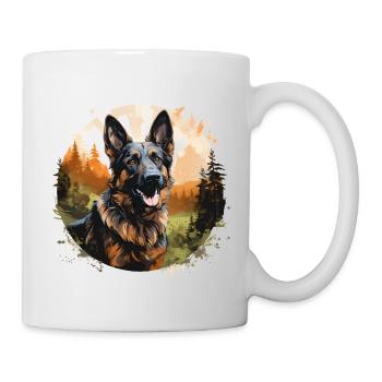 German Shepherd Dog in the Forest - Mug - white - Right