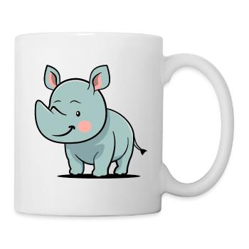 Nashorn - Tasse - Weiß - Rechts