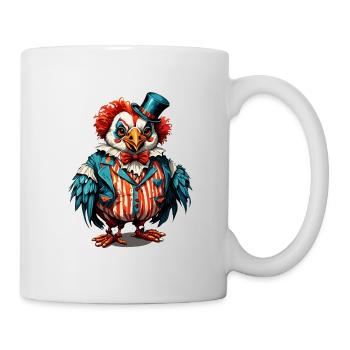 Clown Animal / Cirque / Drôle / Coloré / Spectacle / Coq - Mug blanc - blanc - Droite
