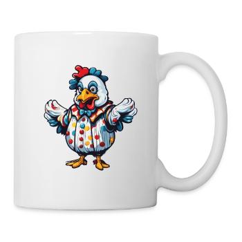 Clown Animal / Cirque / Drôle / Coloré / Spectacle / Coq - Mug blanc - blanc - Droite