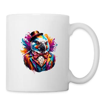 Clown Animal / Cirque / Drôle / Coloré / Spectacle / Oiseau - Mug blanc - blanc - Droite