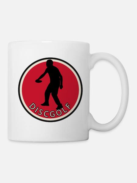Discgolfspieler Disc - Tasse - Weiß