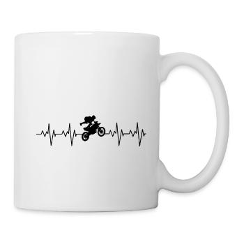 HEARTBEAT MOTOCROSS II - Conception d’impulsions de moto ! - Mug blanc - blanc - Droite