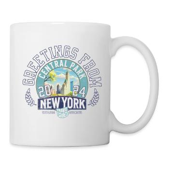 Grüße New York Central Park - Tasse - Weiß - Rechts