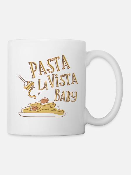 Pasta la Vista Baby – Fun Pasta Design - Mug blanc - blanc