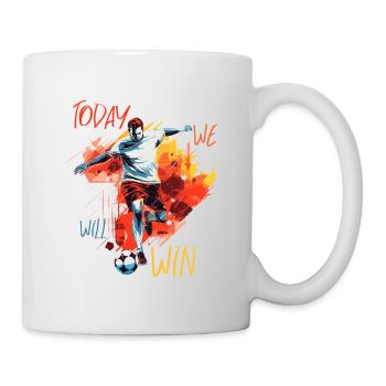 Soccer Striker Action, Motivational Quote - Mug - white - Right