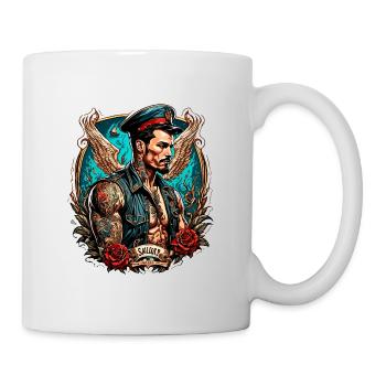 Matrose / Schiffsbesatzung / Decksmann / Anker - Tasse - Weiß - Rechts