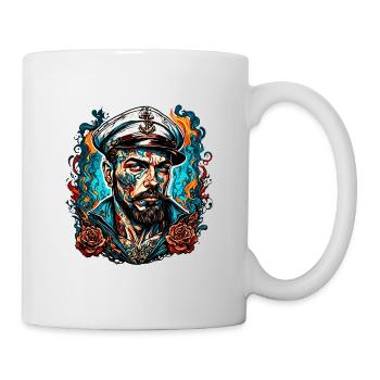 Matrose / Schiffsbesatzung / Decksmann / Anker - Tasse - Weiß - Rechts