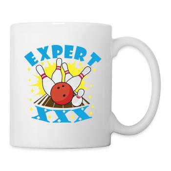 Bowling-Experte XXX - Tasse - Weiß - Rechts