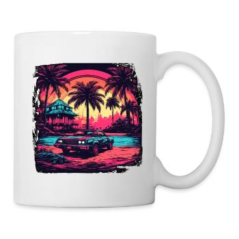 Strand / Insel / Urlaub / Sommer / Sonne / Meer - Tasse - Weiß - Rechts