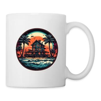 Beach / Island / Vacation / Summer / Sun / Sea - Mug - white - Right