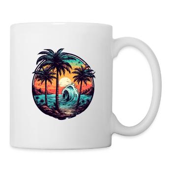 Beach / Island / Vacation / Summer / Sun / Sea - Mug - white - Right