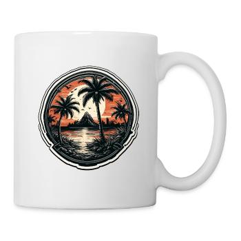 Plage / Île / Vacances / Été / Soleil / Mer - Mug blanc - blanc - Droite