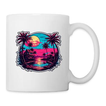 Beach / Island / Vacation / Summer / Sun / Sea - Mug - white - Right