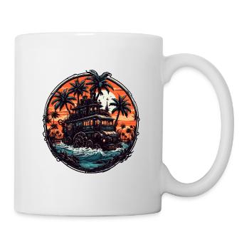 Strand / Insel / Urlaub / Sommer / Sonne / Meer - Tasse - Weiß - Rechts