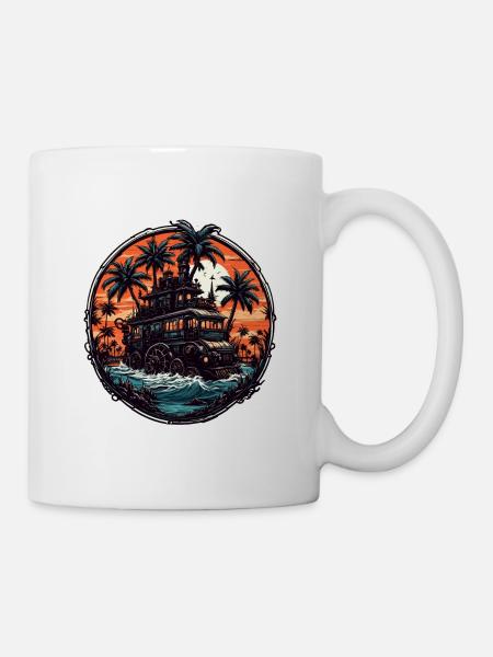 Strand / Insel / Urlaub / Sommer / Sonne / Meer - Tasse - Weiß