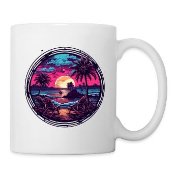 Beach / Island / Vacation / Summer / Sun / Sea - Mug - white - Right