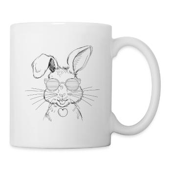 Lapin drôle lapin mignon lapin cadeau - Mug blanc - blanc - Droite
