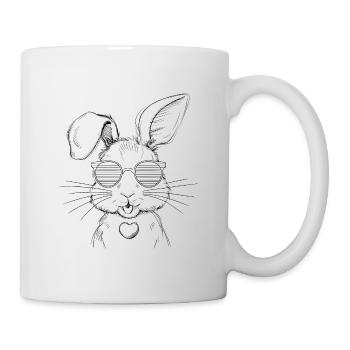Lapin drôle lapin mignon lapin cadeau - Mug blanc - blanc - Droite