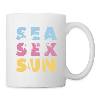 Design Sea S*x Sun Summer Vibe - Tasse - Weiß - Rechts