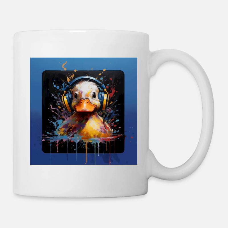 Canetons DJ avec casque - Mug blanc - blanc