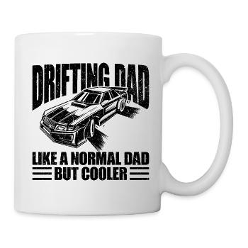 Driftender Vater: Cooler als ein Normaler Vater - Tasse - Weiß - Rechts